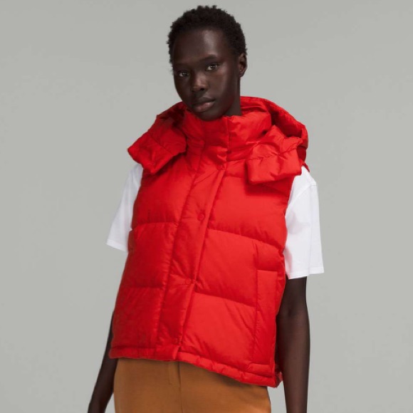 Lululemon Wunder Puffer Cropped Vest Red